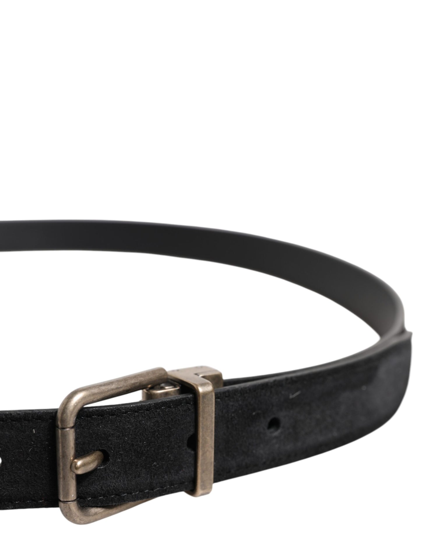 Cinturón clásico con hebilla metálica de piel de becerro negra de Dolce &amp; Gabbana