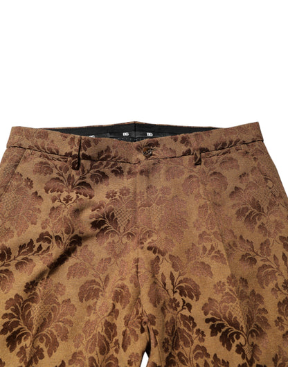 Traje de dos piezas SICILIA de jacquard floral marrón de Dolce &amp; Gabbana