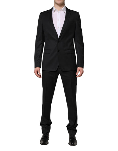 Traje MARTINI de dos piezas gris oscuro de Dolce &amp; Gabbana con botonadura sencilla