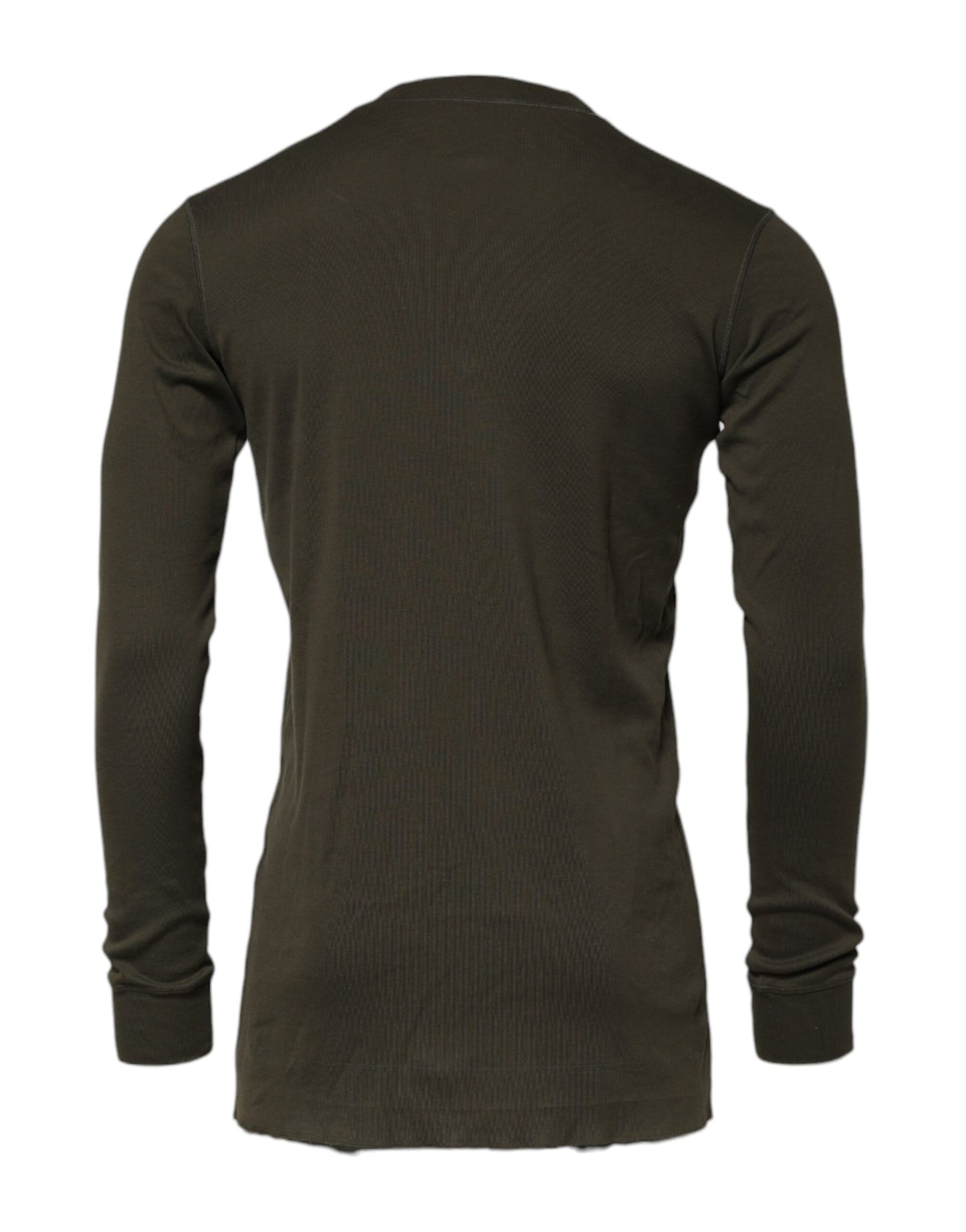 Dolce &amp; Gabbana Dark Green Long Sleeves Crew Neck T-shirt