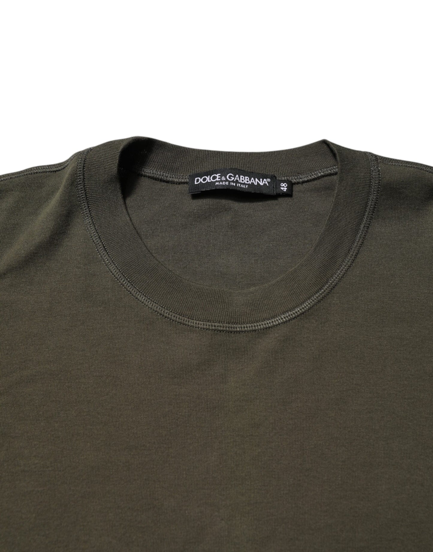 Dolce &amp; Gabbana Dark Green Long Sleeves Crew Neck T-shirt