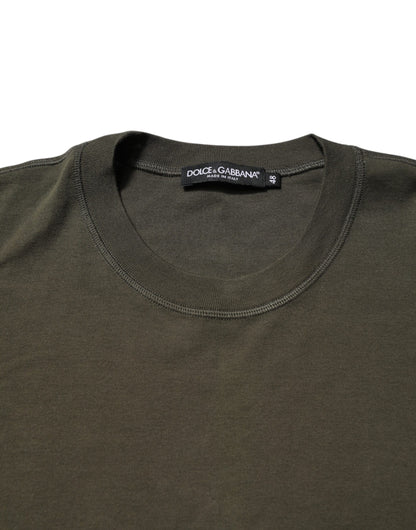 Dolce &amp; Gabbana Dark Green Long Sleeves Crew Neck T-shirt