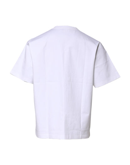 Dolce &amp; Gabbana White Cotton Short Sleeves Crew Neck T-shirt