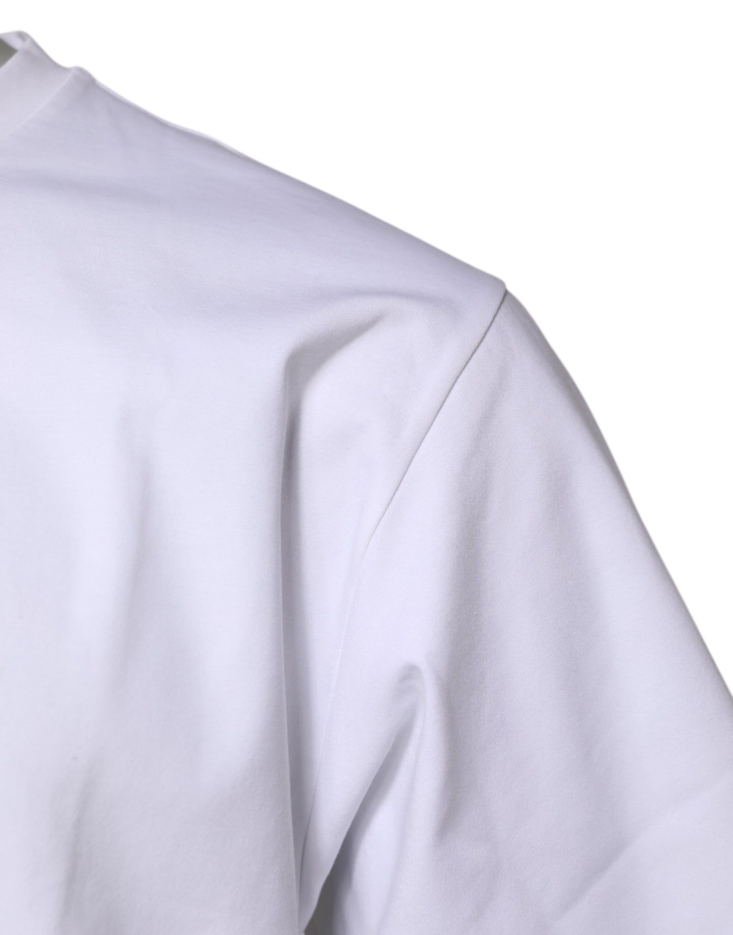 Dolce &amp; Gabbana White Cotton Short Sleeves Crew Neck T-shirt