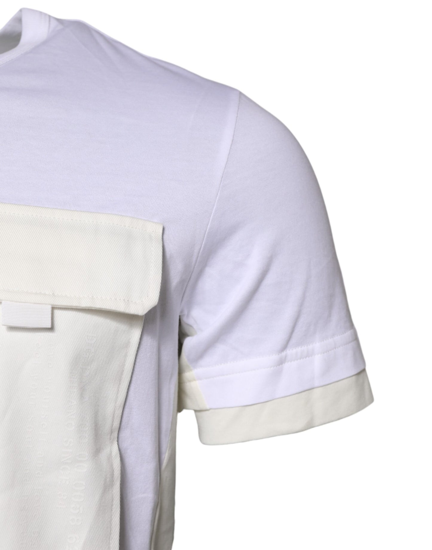 Dolce &amp; Gabbana White Cotton Pocket Short Sleeves T-shirt