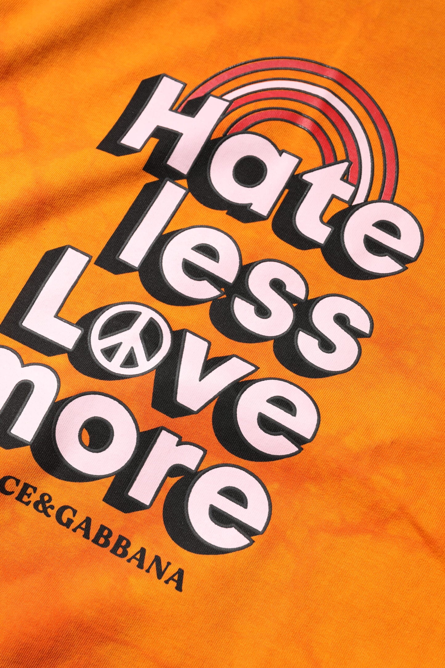 Dolce &amp; Gabbana Orange Purple Printed Round Neck T-shirt