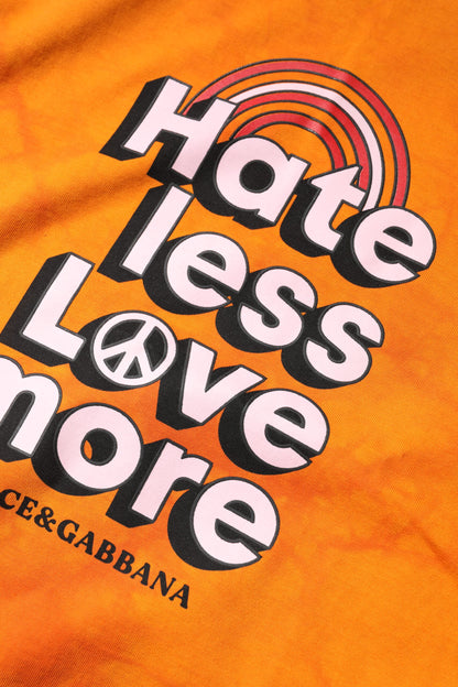 Dolce &amp; Gabbana Orange Purple Printed Round Neck T-shirt