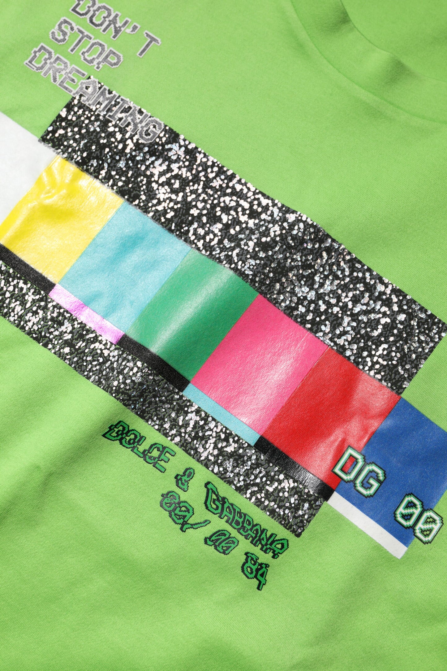 Dolce &amp; Gabbana Green Graphic Printed Round Neck T-shirt