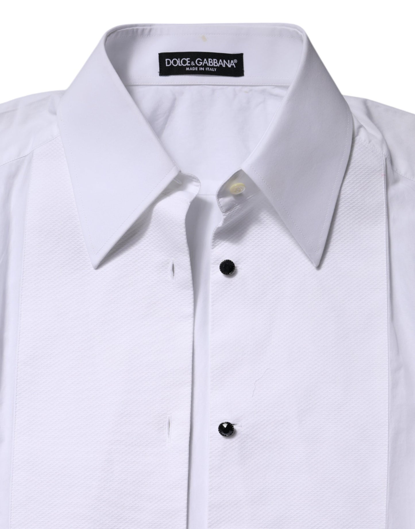 Dolce &amp; Gabbana White Cotton Short Sleeves Collared Polo Top
