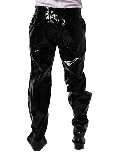 Pantalones rectos de nailon negro para hombre de Dolce &amp; Gabbana