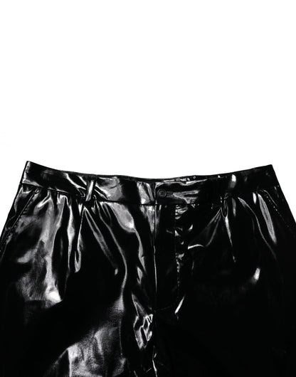 Pantalones rectos de nailon negro para hombre de Dolce &amp; Gabbana