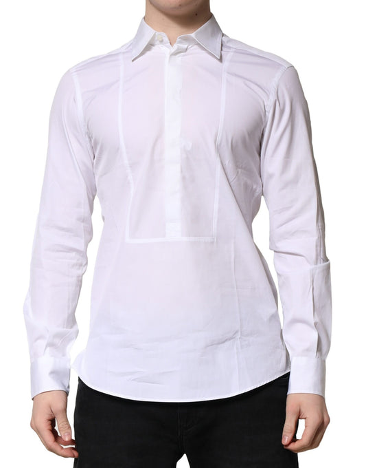 Camisa formal de popelina de algodón blanca Dolce &amp; Gabbana para hombre
