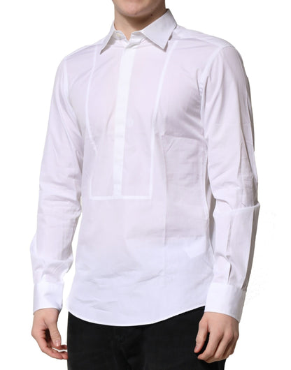 Camisa formal de popelina de algodón blanca Dolce &amp; Gabbana para hombre