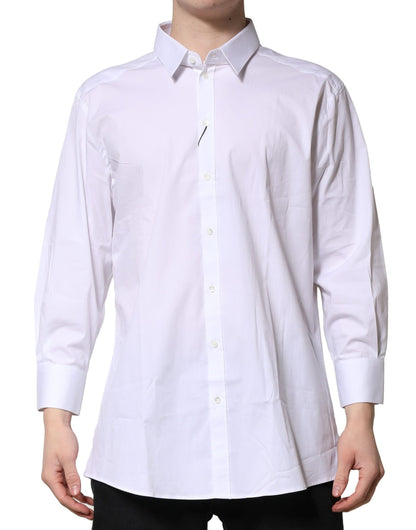 Vestido y camisa formal de manga larga Dolce &amp; Gabbana en blanco dorado