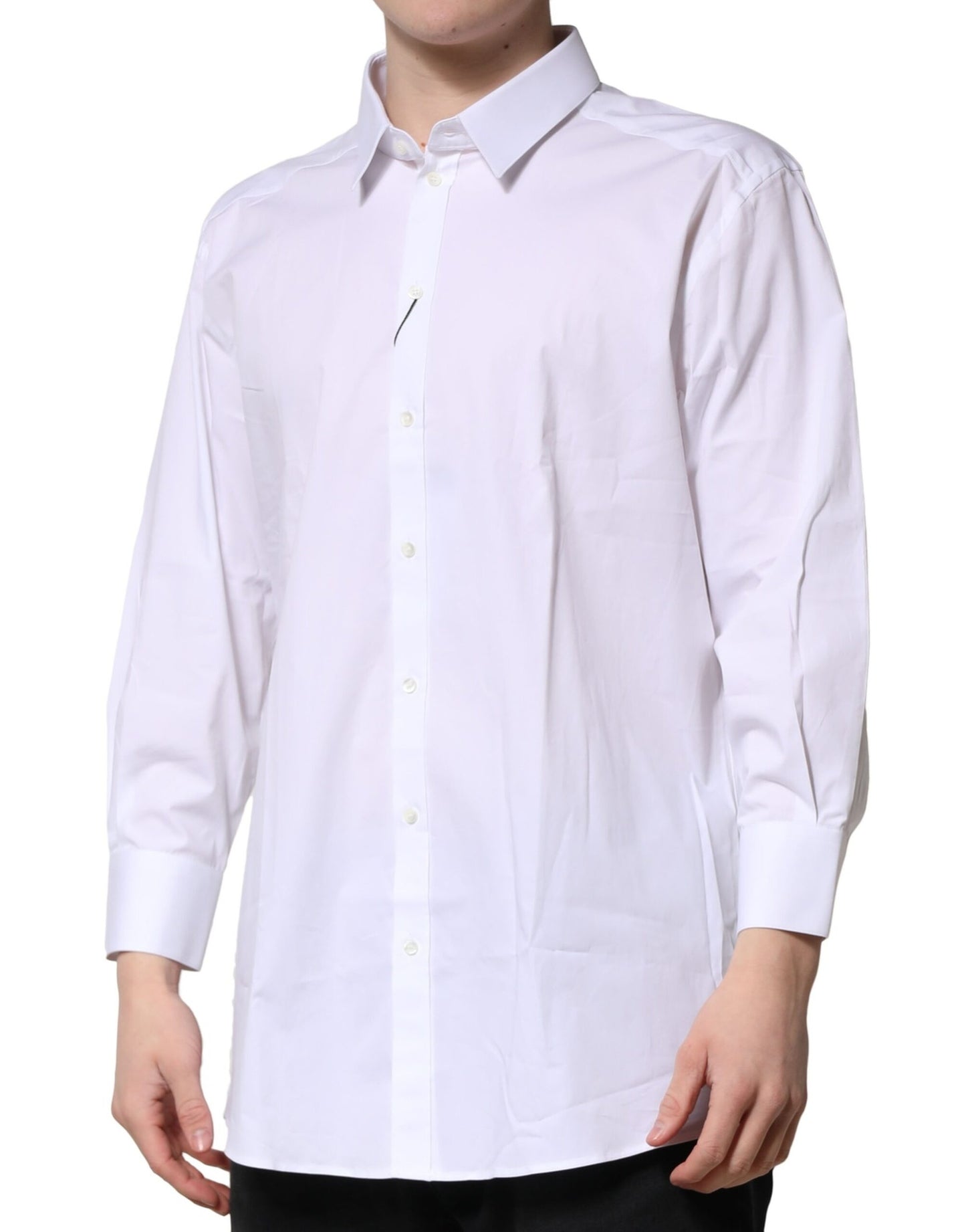 Vestido y camisa formal de manga larga Dolce &amp; Gabbana en blanco dorado
