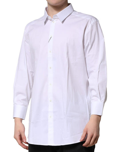 Vestido y camisa formal de manga larga Dolce &amp; Gabbana en blanco dorado