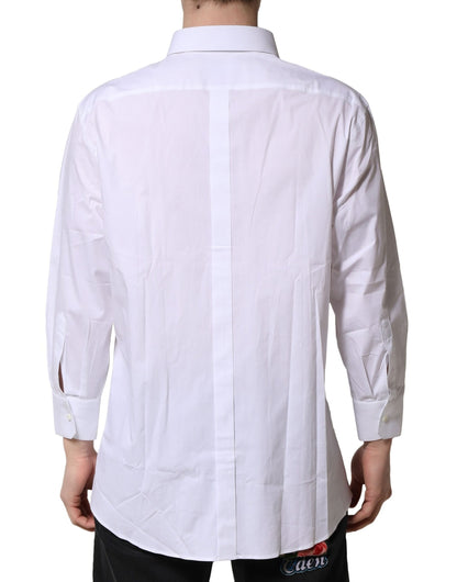 Vestido y camisa formal de manga larga Dolce &amp; Gabbana en blanco dorado