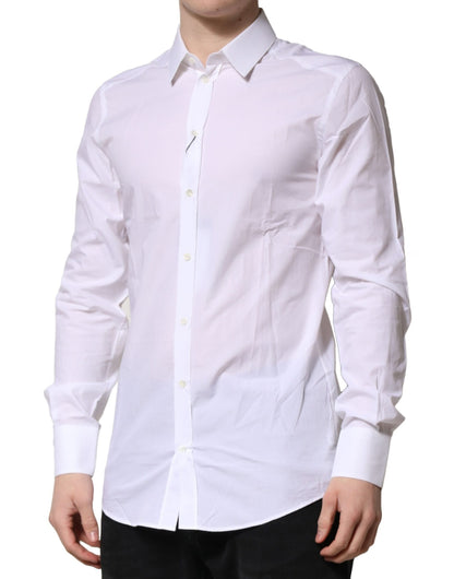 Vestido y camisa formal de manga larga Dolce &amp; Gabbana en blanco dorado