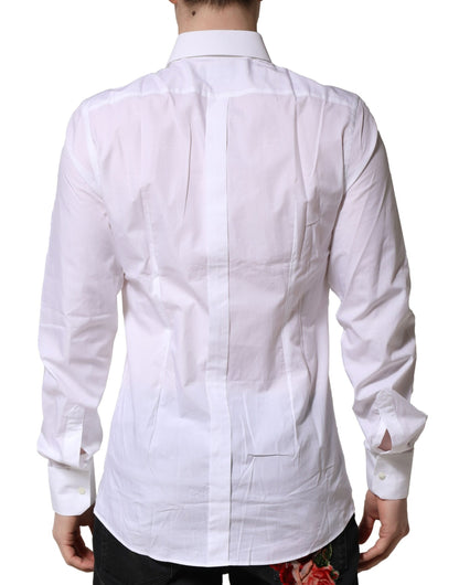 Vestido y camisa formal de manga larga Dolce &amp; Gabbana en blanco dorado