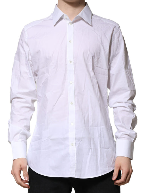 Vestido y camisa formal de manga larga Dolce &amp; Gabbana en blanco dorado