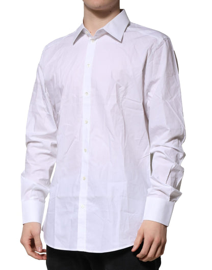 Vestido y camisa formal de manga larga Dolce &amp; Gabbana en blanco dorado
