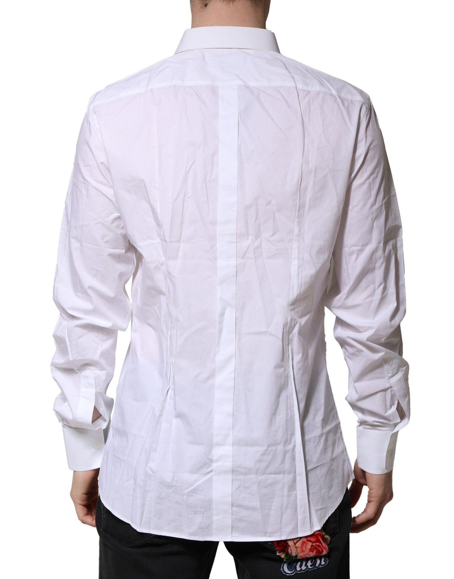 Vestido y camisa formal de manga larga Dolce &amp; Gabbana en blanco dorado