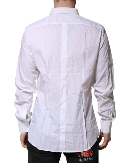 Vestido y camisa formal de manga larga Dolce &amp; Gabbana en blanco dorado