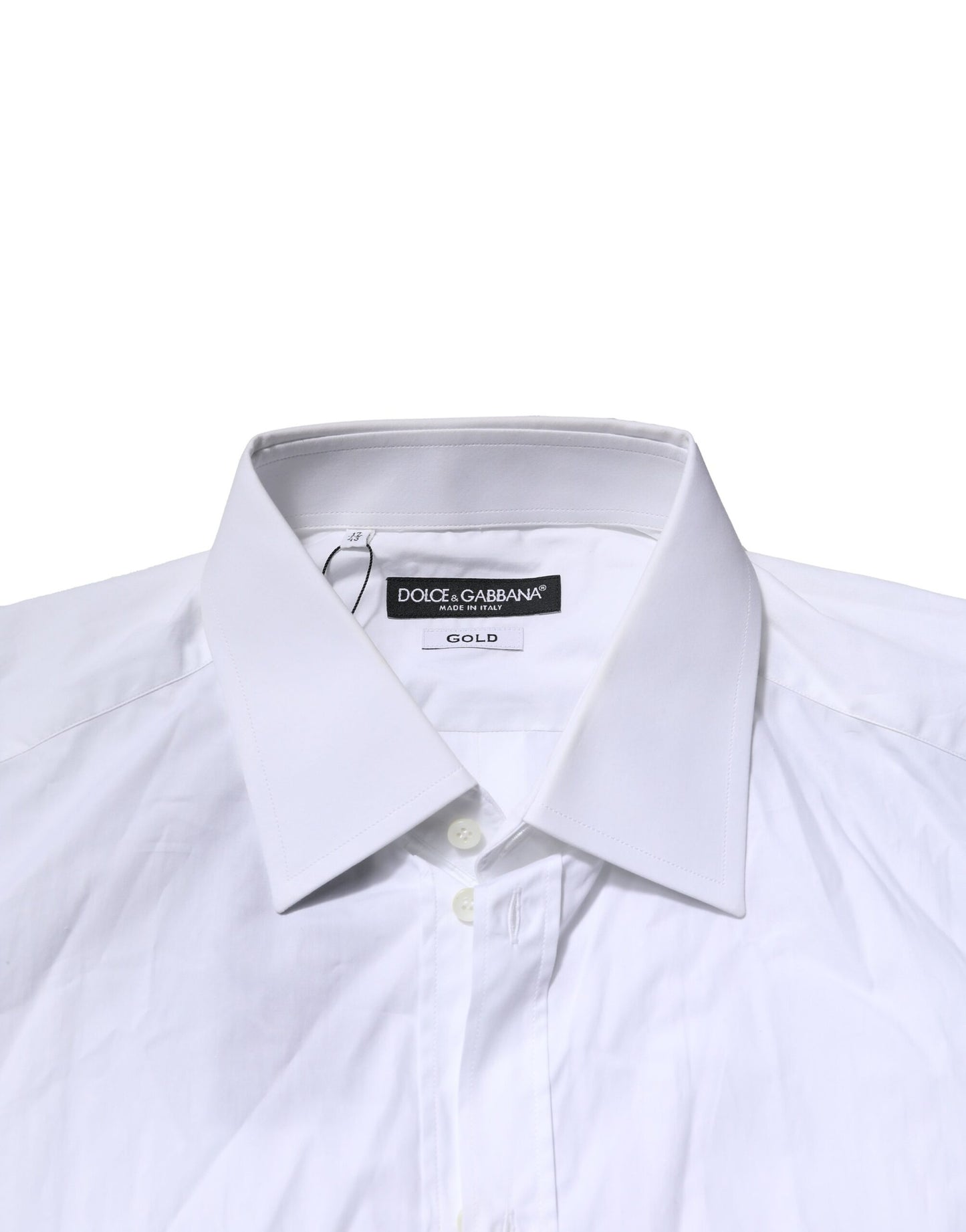 Vestido y camisa formal de manga larga Dolce &amp; Gabbana en blanco dorado