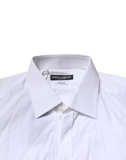 Vestido y camisa formal de manga larga Dolce &amp; Gabbana en blanco dorado