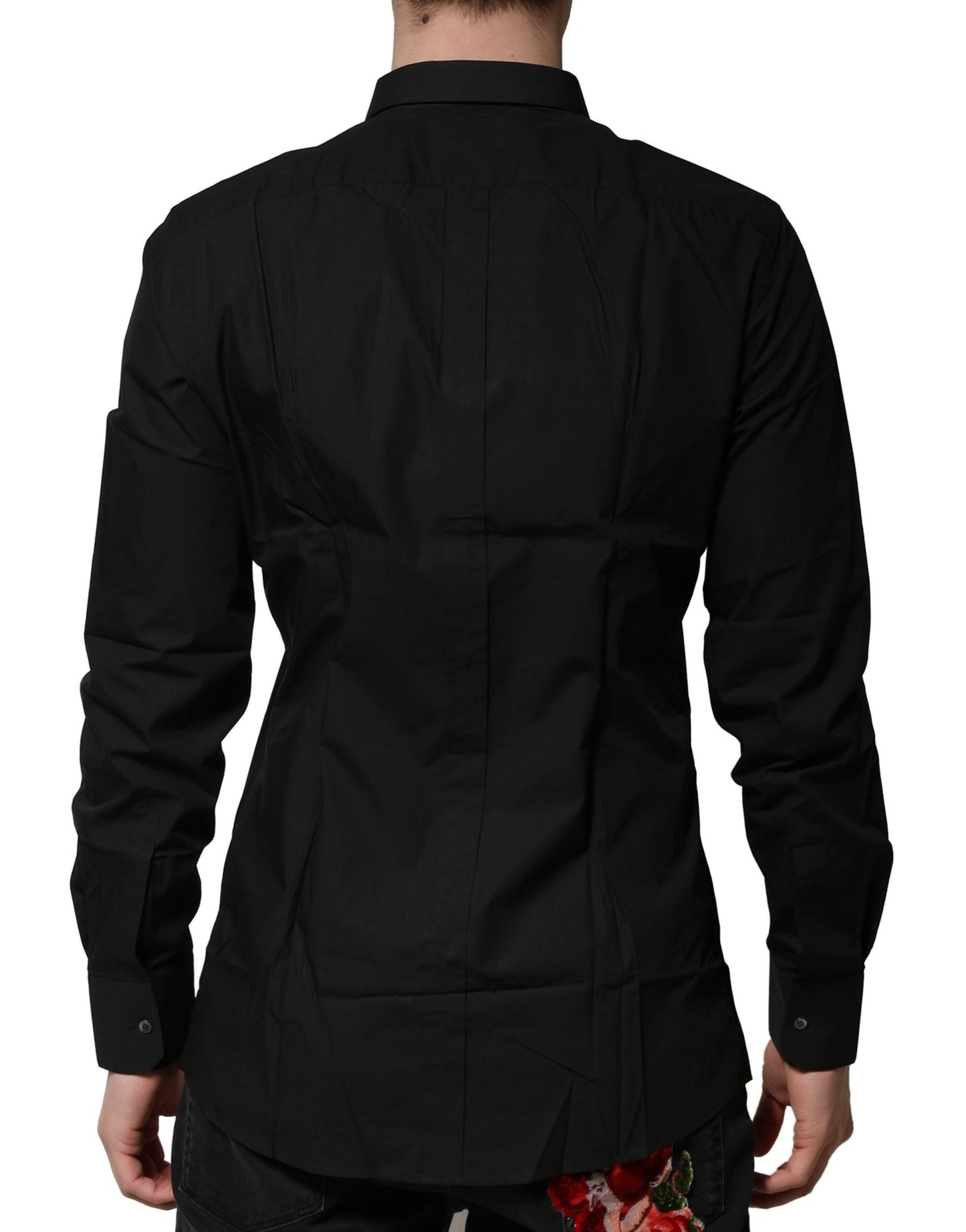 Vestido y camisa formal de manga larga Dolce &amp; Gabbana en negro dorado