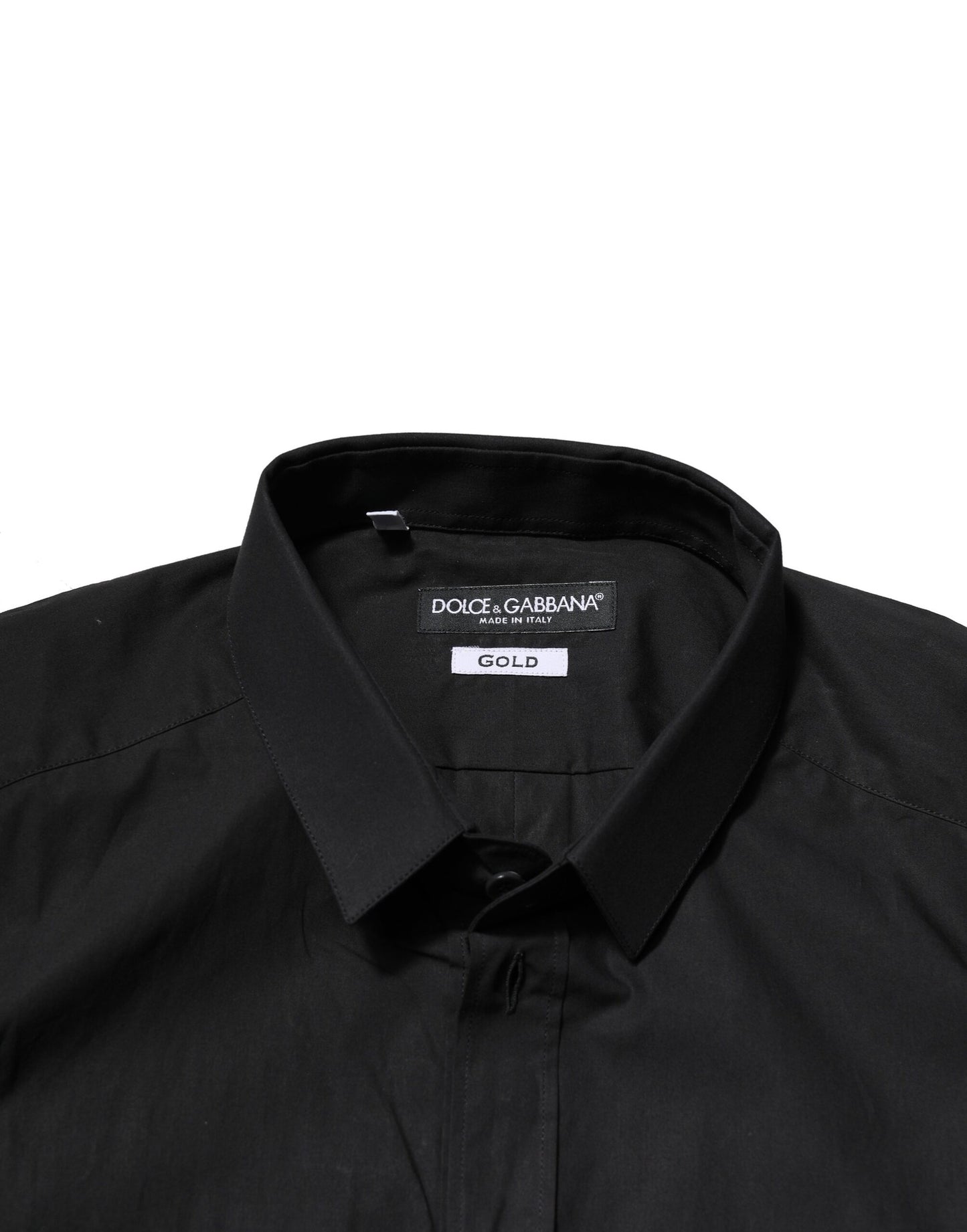 Vestido y camisa formal de manga larga Dolce &amp; Gabbana en negro dorado