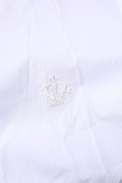 Camisa formal de vestir para hombre Dolce &amp; Gabbana de algodón blanco dorado