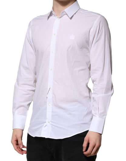 Camisa formal de manga larga para hombre MARTINI blanca de Dolce &amp; Gabbana