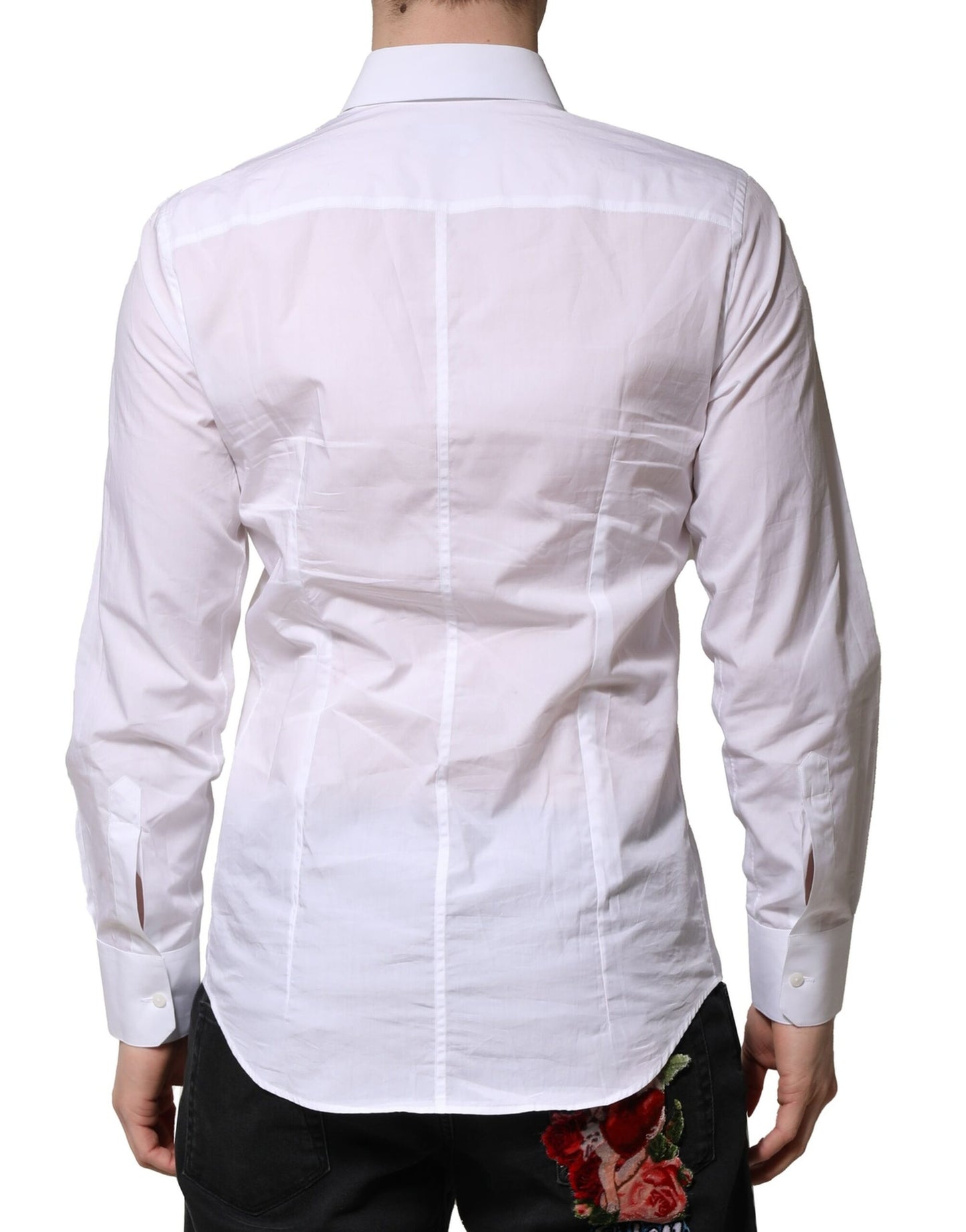 Camisa formal de manga larga para hombre MARTINI blanca de Dolce &amp; Gabbana