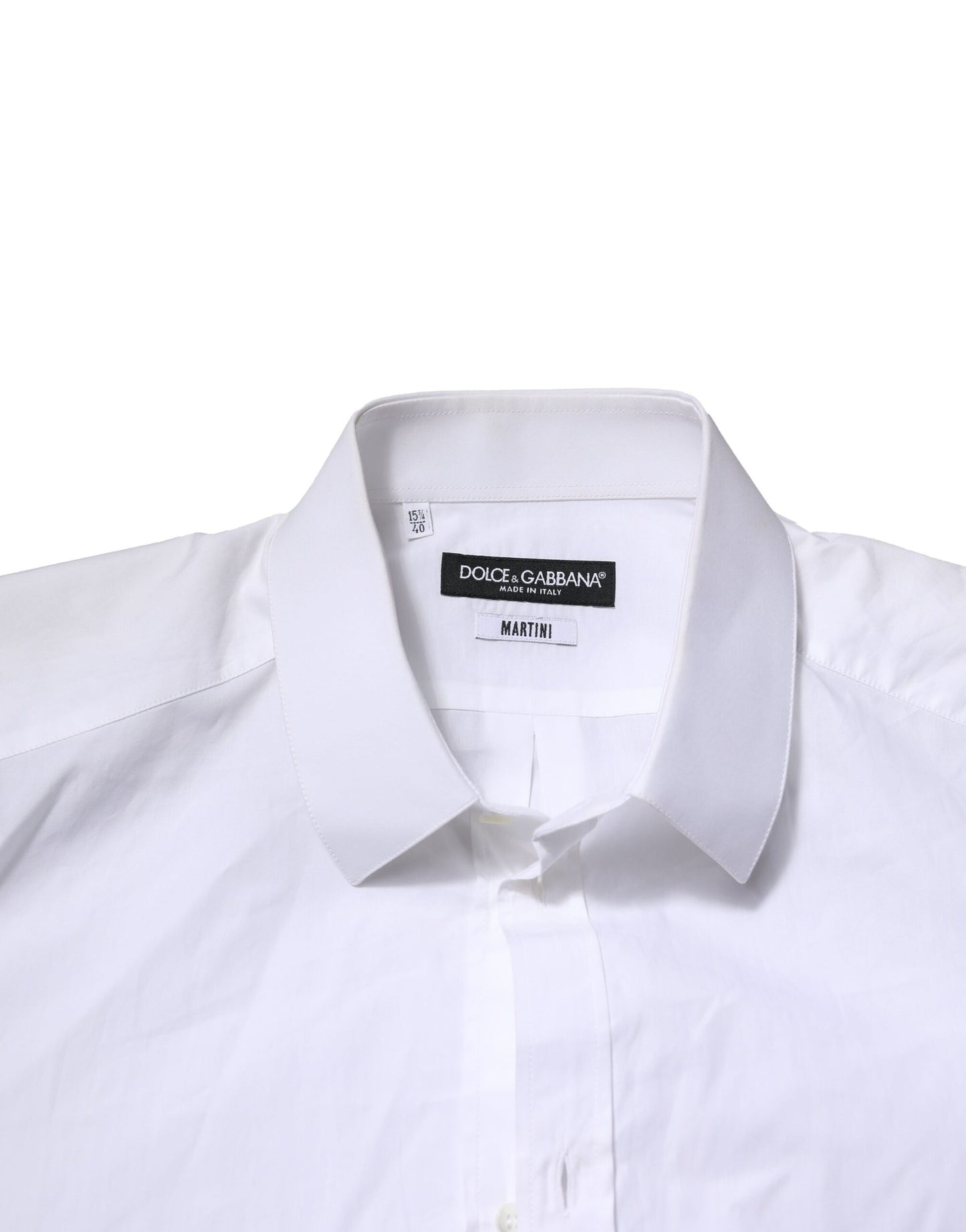 Camisa formal de manga larga para hombre MARTINI blanca de Dolce &amp; Gabbana