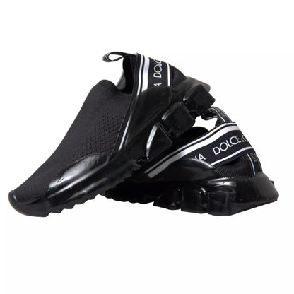 Dolce & Gabbana Black Sorrento Slip On Low Top Sneakers