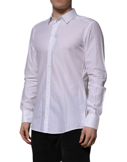 Camisa formal de manga larga MARTINI de algodón blanco de Dolce &amp; Gabbana