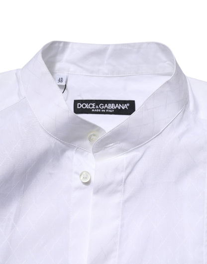 Camisa formal Dolce &amp; Gabbana de algodón blanco de manga larga y corte entallado