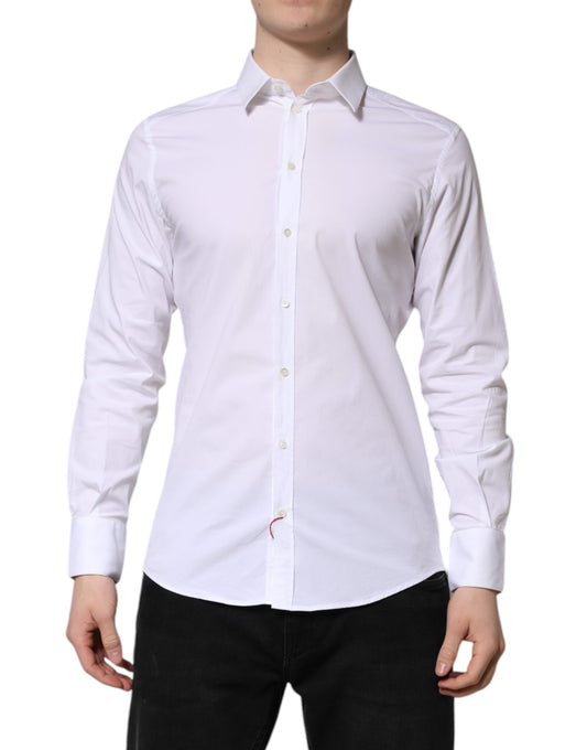 Vestido y camisa formal de manga larga Dolce &amp; Gabbana en blanco dorado