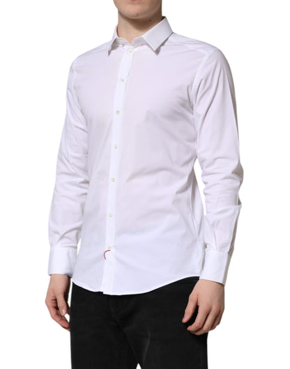 Vestido y camisa formal de manga larga Dolce &amp; Gabbana en blanco dorado
