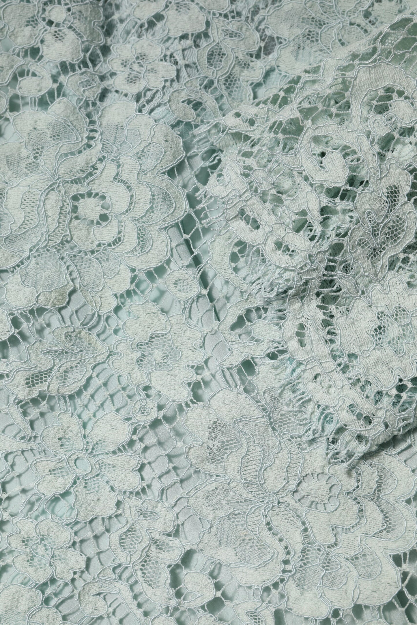Dolce &amp; Gabbana Mint Green Floral Lace Cotton Blouse Top