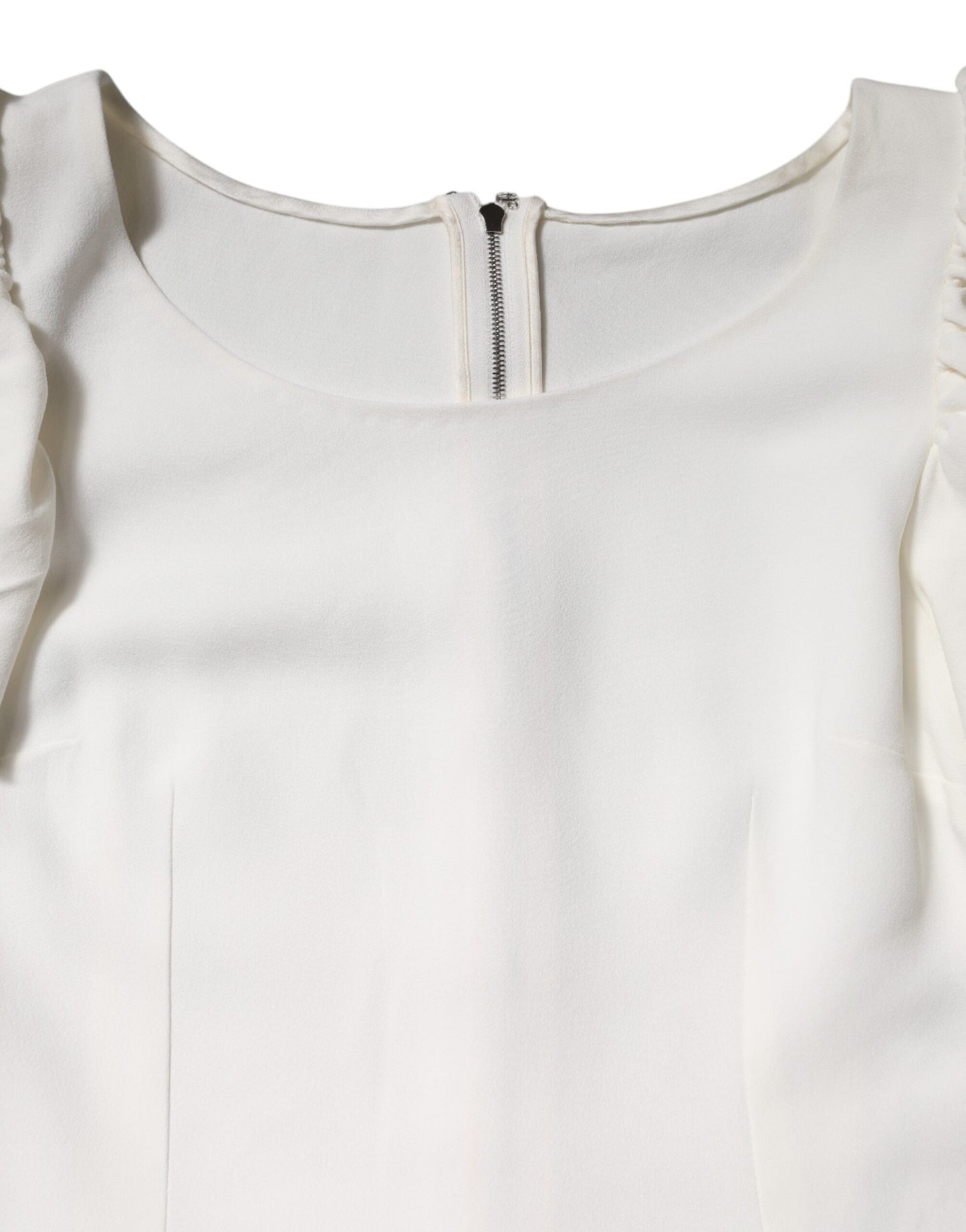 Dolce &amp; Gabbana White Viscose Round Neck Short Sleeves Top