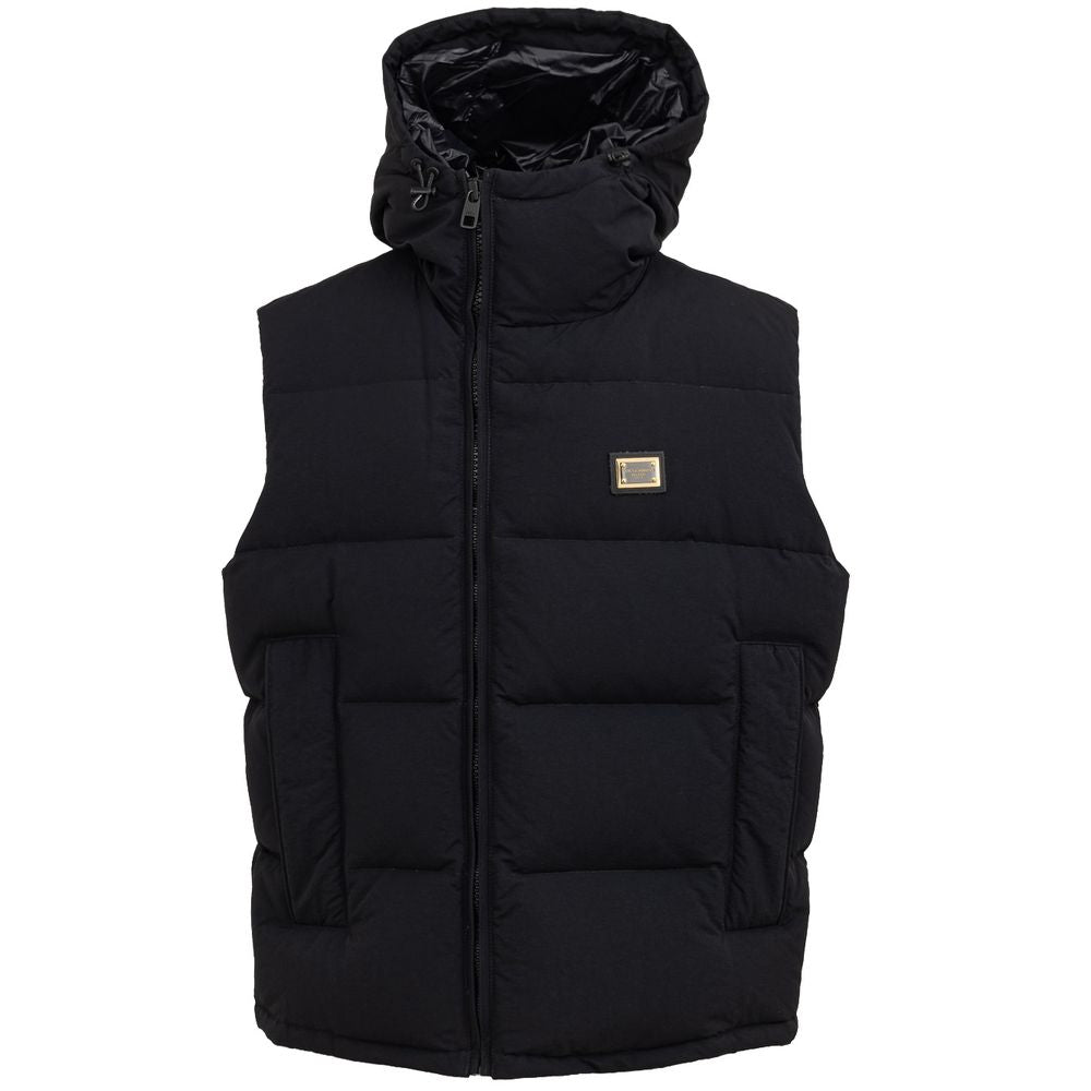 Chaleco de poliéster negro Dolce &amp; Gabbana