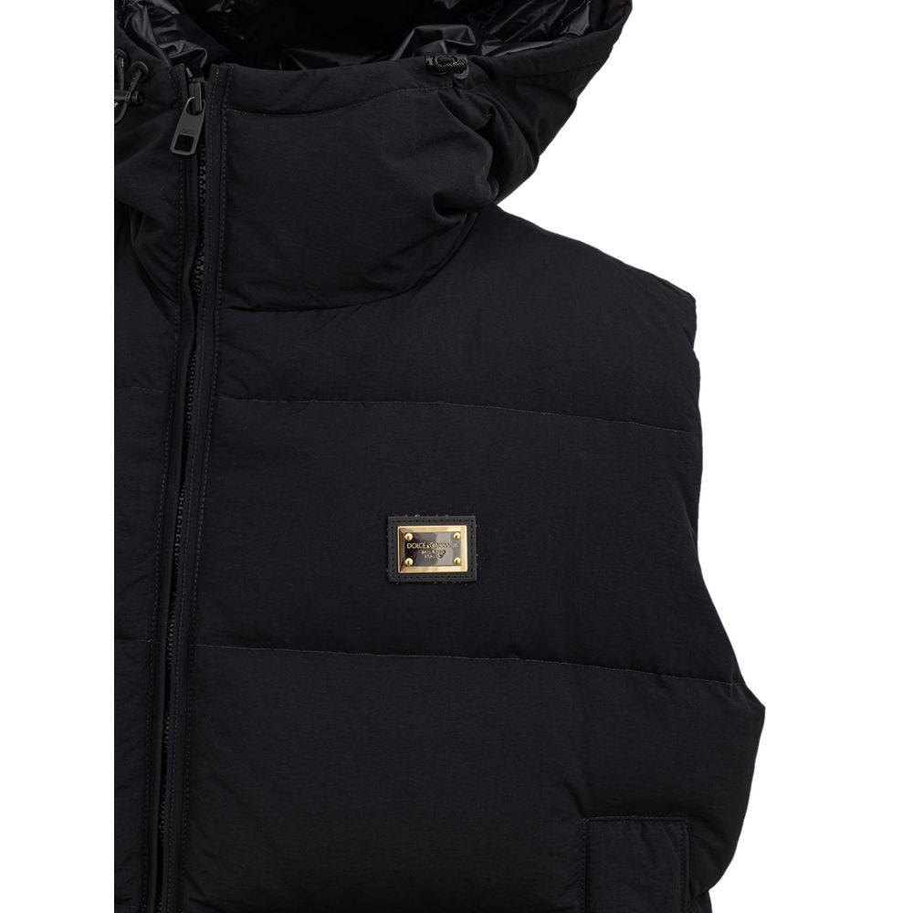 Chaleco de poliéster negro Dolce &amp; Gabbana