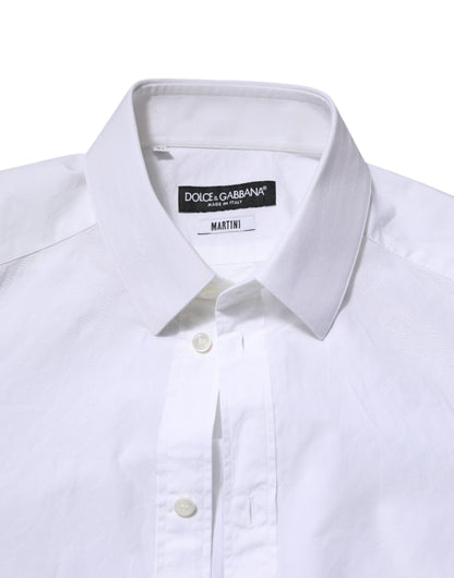 Camisa de vestir de manga larga MARTINI de algodón blanco de Dolce &amp; Gabbana