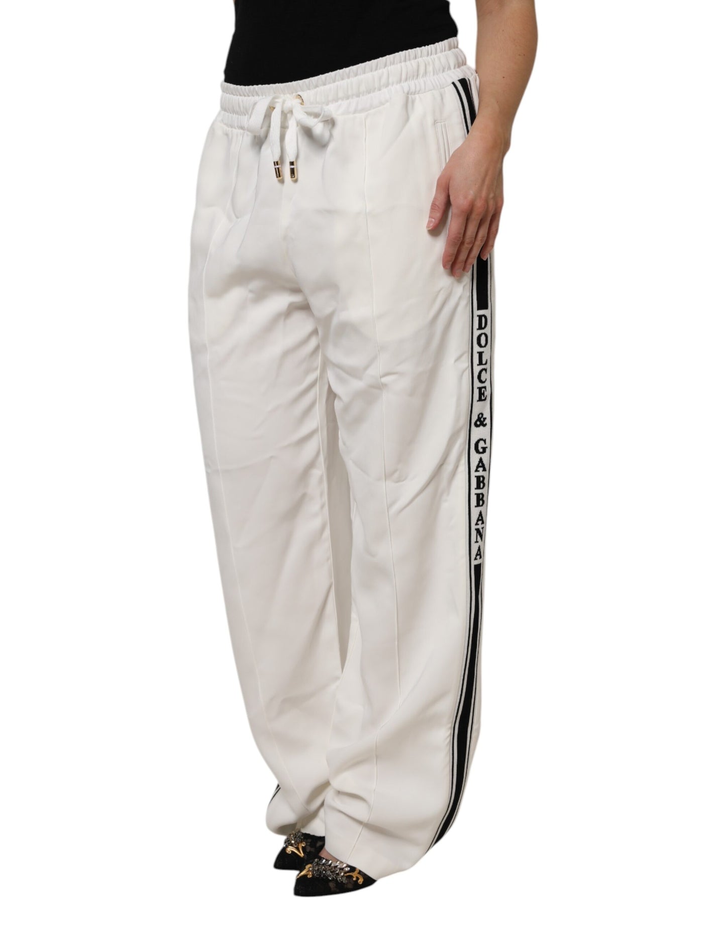 Dolce &amp; Gabbana White Jogger Sweatpants Pants