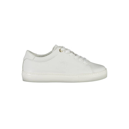 Zapatilla Tommy Hilfiger de cuero blanco para mujer