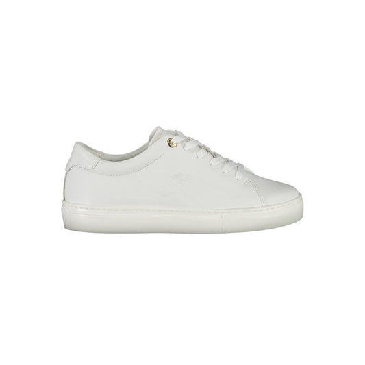 Zapatilla Tommy Hilfiger de cuero blanco para mujer