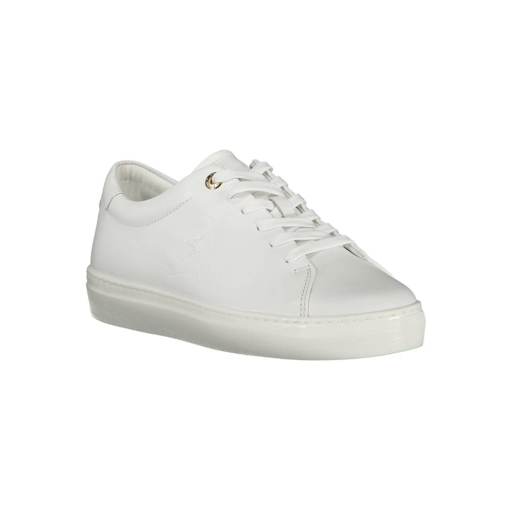 Zapatilla Tommy Hilfiger de cuero blanco para mujer