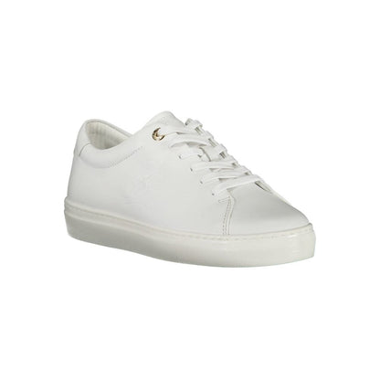 Zapatilla Tommy Hilfiger de cuero blanco para mujer